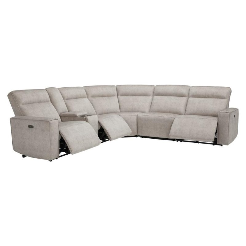 Sectionals |  Bedford Park 6-Piece Reclining Sectional White Living Room Furniture Living Room Sets