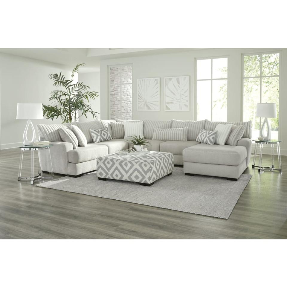 Sectionals |  Bristol 3-Pc Sectional W Right Chaise White Living Room Furniture Sectionals