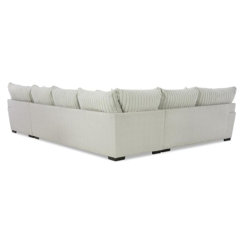 Sectionals |  Bristol 3-Pc Sectional W Right Chaise White Living Room Furniture Sectionals