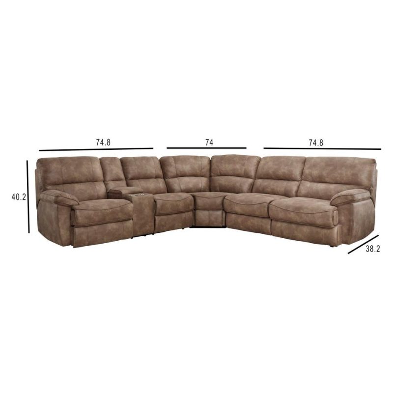 Sectionals |  Conway 3-pc Power Reclining Sectional Brown Living Room Furniture Brown