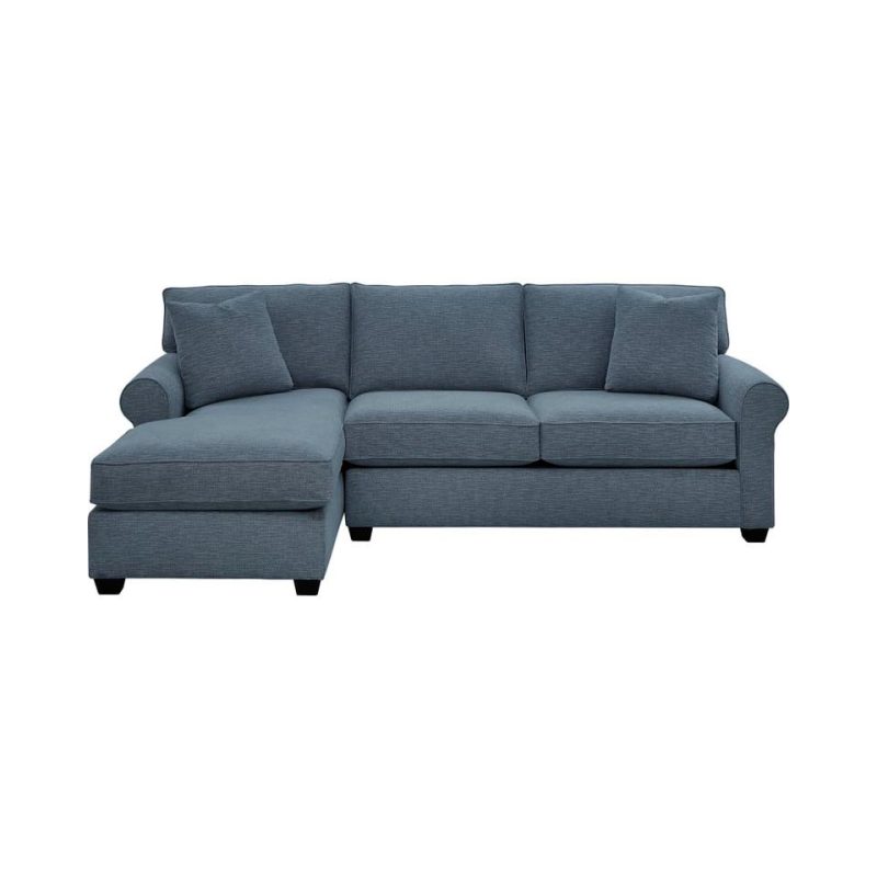 Sectionals |  Crestview Rolled Arm Blue 2-pc sectional w/ left chaise Blue Blue