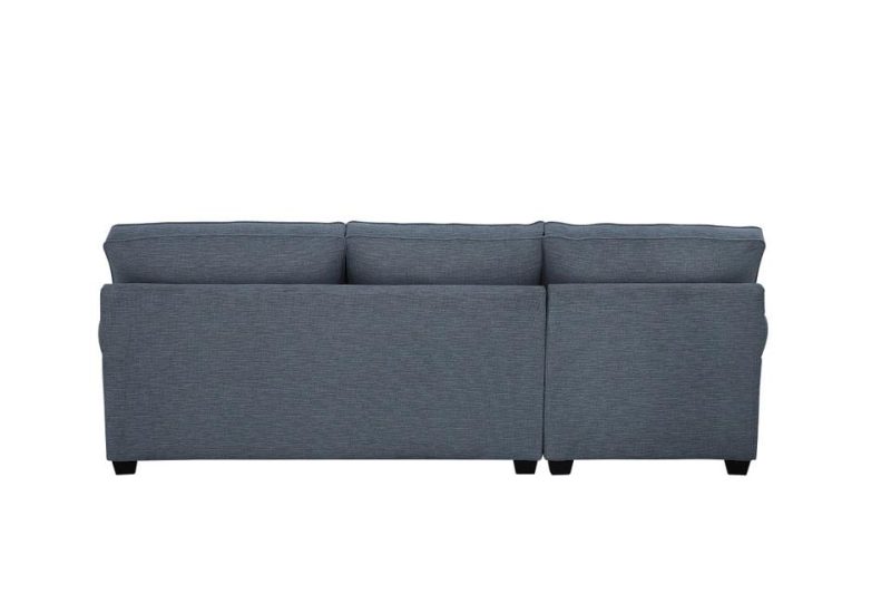 Sectionals |  Crestview Rolled Arm Blue 2-pc sectional w/ left chaise Blue Blue