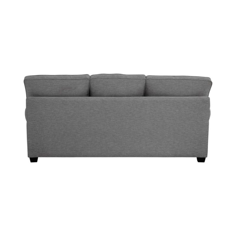 Sectionals |  Crestview Rolled Arm Graphite Sofa Chaise Gray Living Room Furniture Gray