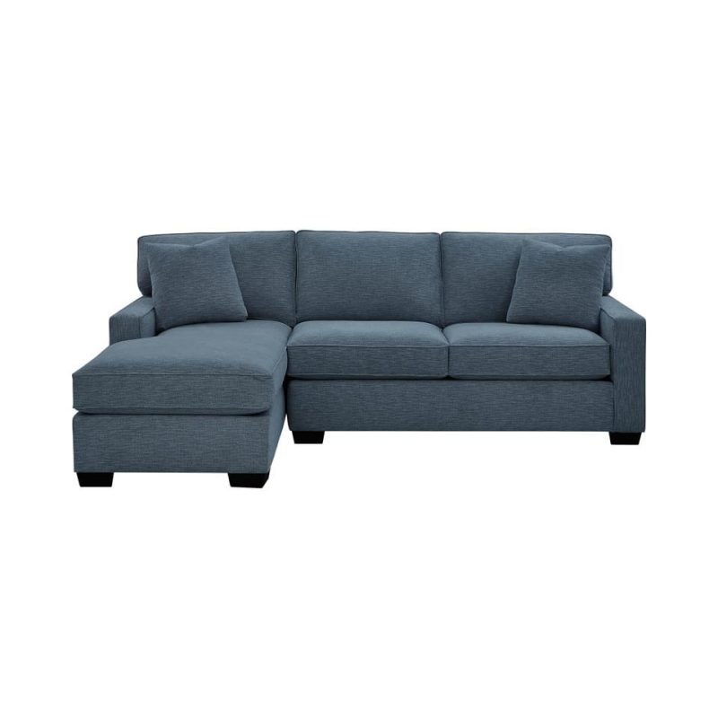 Sectionals |  Crestview Track Arm Blue 2-pc sectional w/ left chaise Blue Living Room Furniture Blue