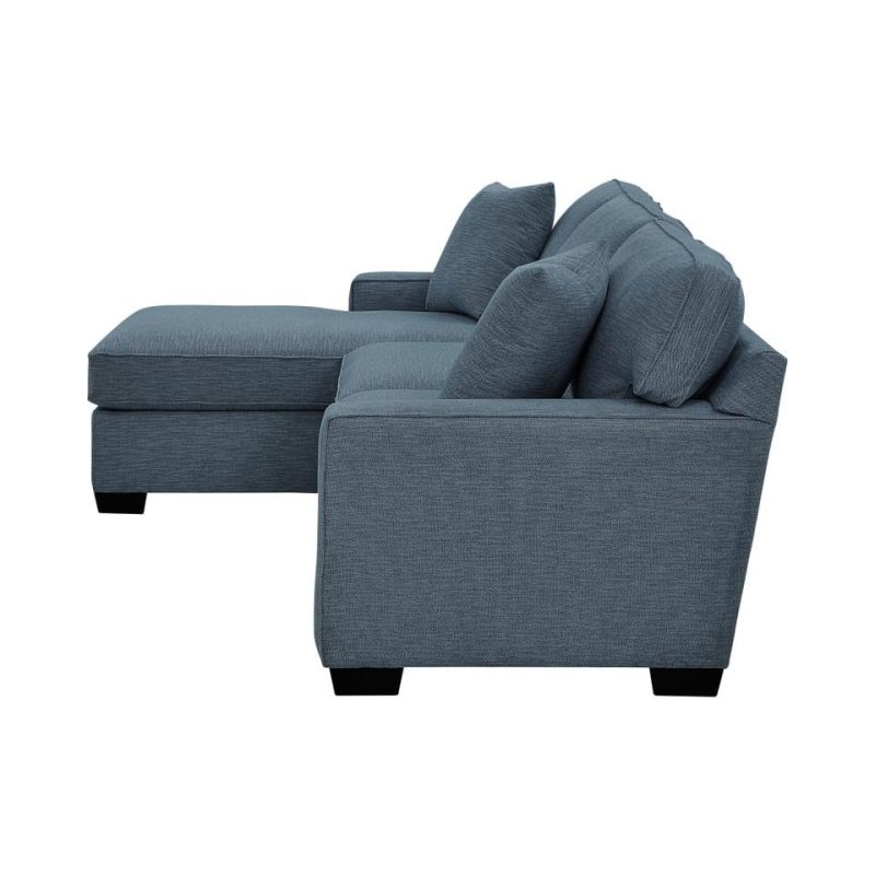 Sectionals |  Crestview Track Arm Blue 2-pc sectional w/ left chaise Blue Living Room Furniture Blue