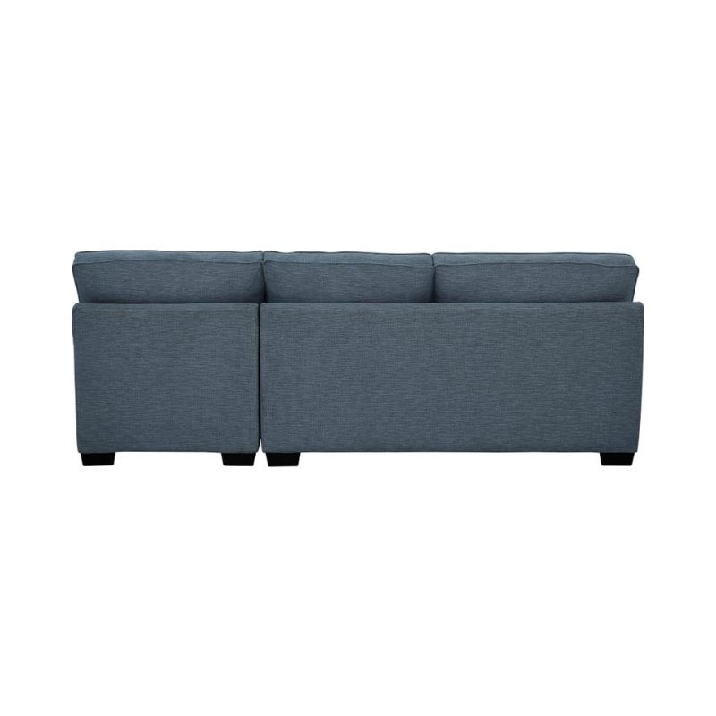 Sectionals |  Crestview Track Arm Blue 2-pc sectional w/ right chaise Blue Living Room Furniture Blue