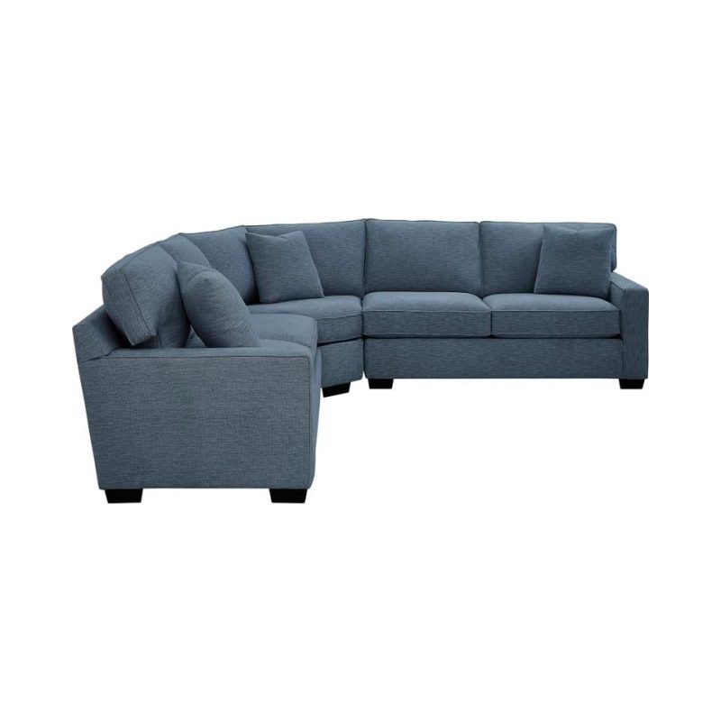 Sectionals |  Crestview Track Arm Blue 3-pc Medium sectional Blue Living Room Furniture Blue