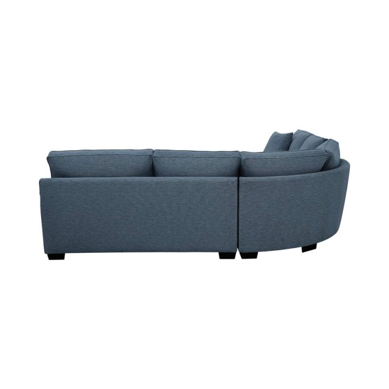 Sectionals |  Crestview Track Arm Blue 3-pc Medium sectional Blue Living Room Furniture Blue