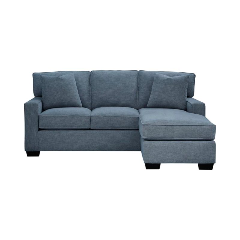 Sectionals |  Crestview Track Arm Blue Sofa Chaise Blue Living Room Furniture Blue