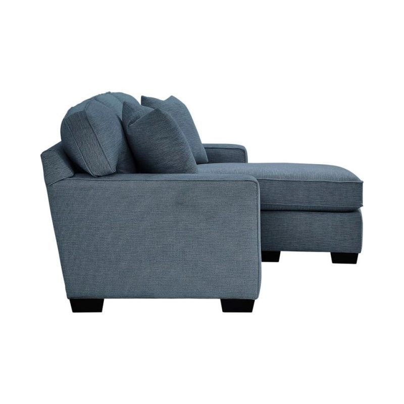 Sectionals |  Crestview Track Arm Blue Sofa Chaise Blue Living Room Furniture Blue