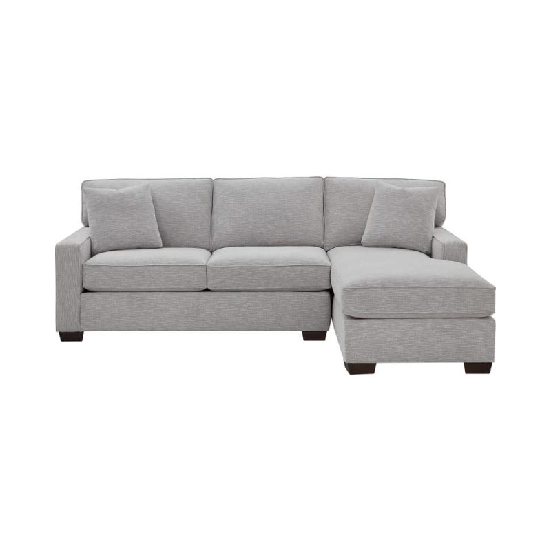 Sectionals |  Crestview Track Arm Granite 2-pc sectional w/ right chaise Gray Living Room Furniture Gray