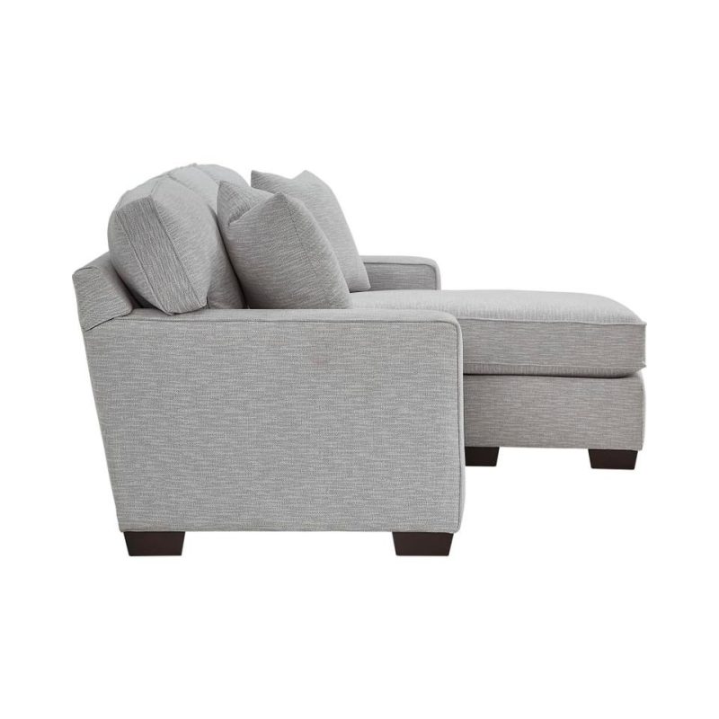 Sectionals |  Crestview Track Arm Granite Sofa Chaise Gray Living Room Furniture Gray