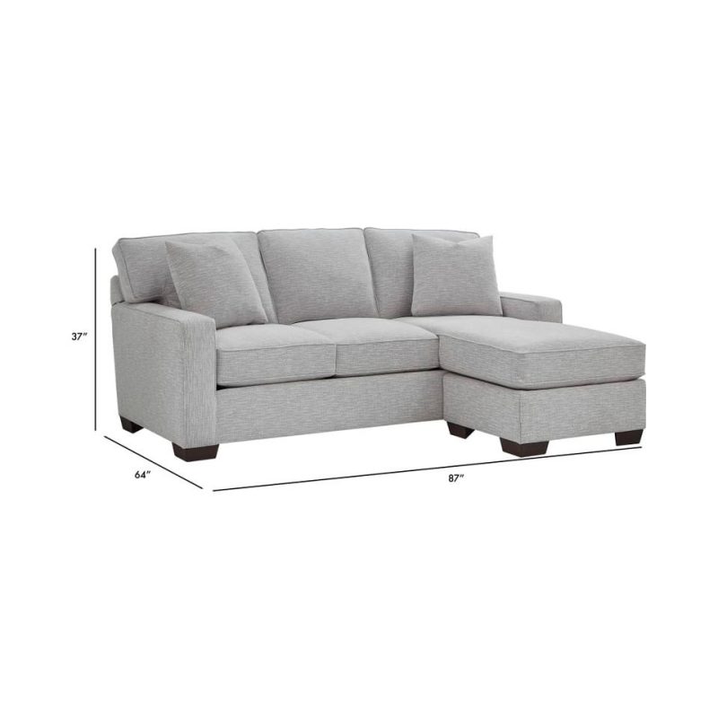 Sectionals |  Crestview Track Arm Granite Sofa Chaise Gray Living Room Furniture Gray