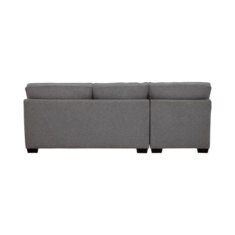 Sectionals |  Crestview Track Arm Graphite 2-pc sectional w/ left chaise Gray Living Room Furniture Gray