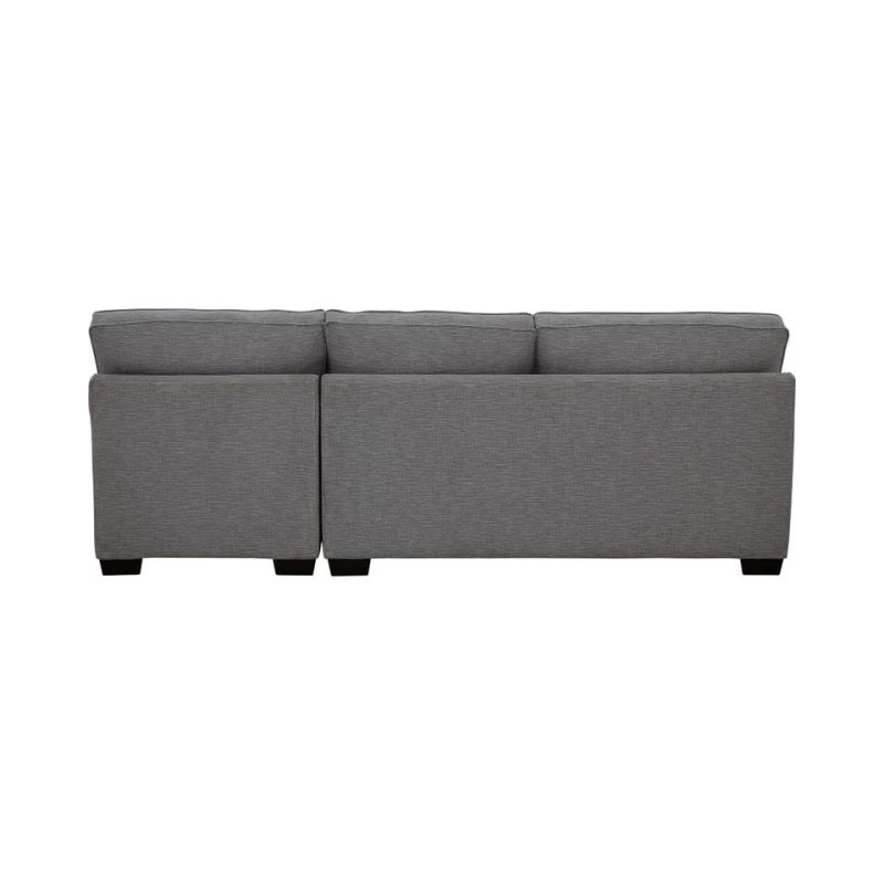 Sectionals |  Crestview Track Arm Graphite 2-pc sectional w/ right chaise Gray Living Room Furniture Gray