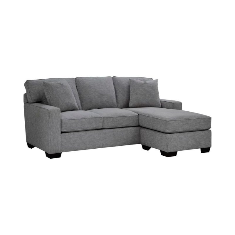 Sectionals |  Crestview Track Arm Graphite Sofa Chaise Gray Living Room Furniture Gray