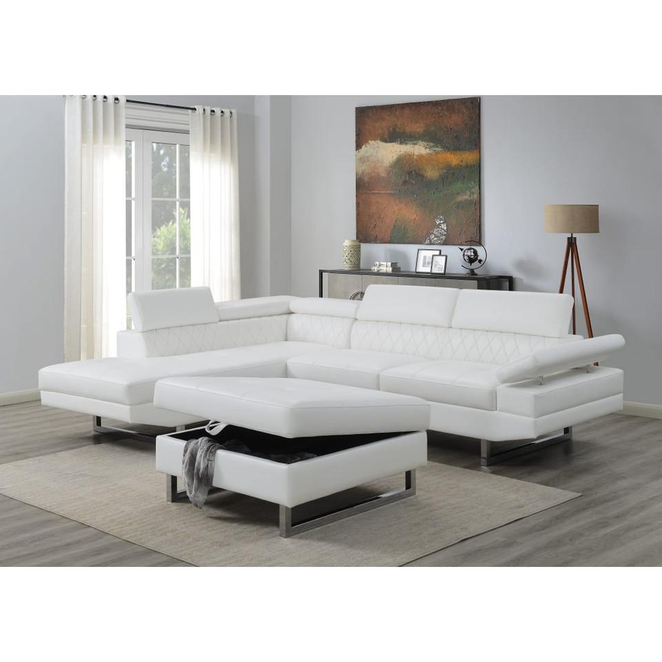 Sectionals |  Maximus 2PC Sectional White White Living Room Furniture Sectionals