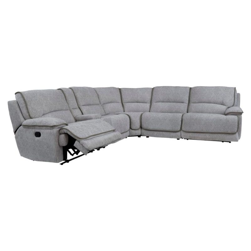 Sectionals |  Middleton 6PC Reclining Sectional Gray Living Room Furniture Gray