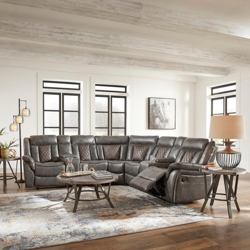 Sectionals |  Payne Sectional Gray Living Room Furniture Gray