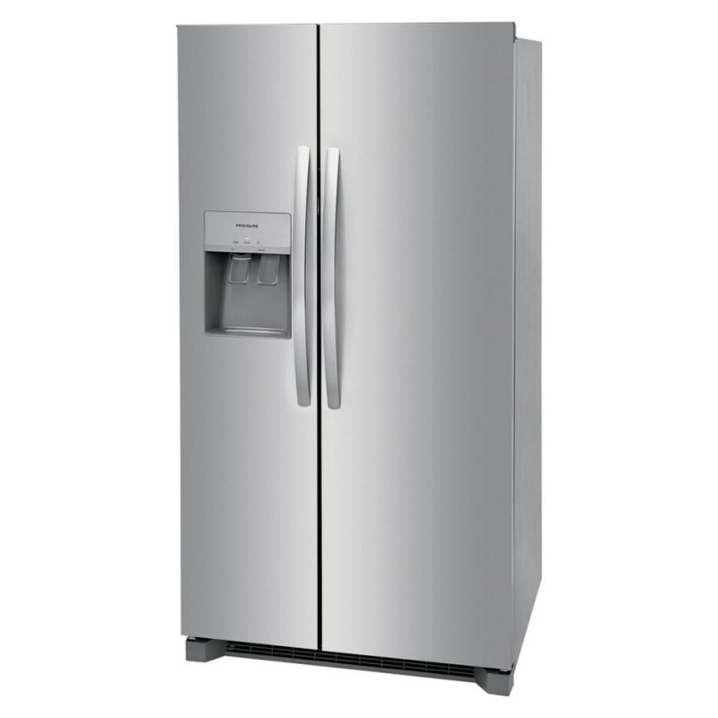 Side-by-Side Refrigerators |  Frigidaire 25.6 cu. ft. 36” Standard Depth Side by Side Refrigerator – FRSS2623AS Stainless Steel Refrigerators Side-by-Side Refrigerators