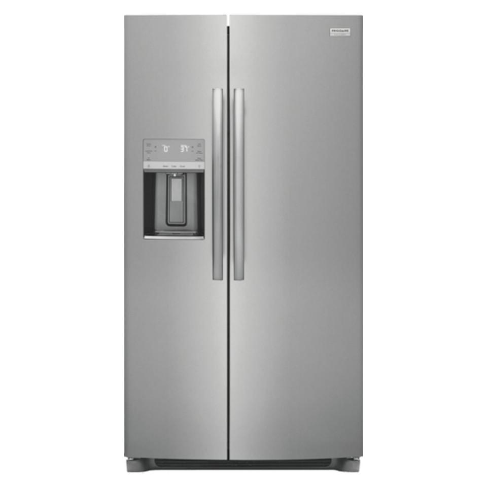 Side-by-Side Refrigerators |  Frigidaire Gallery 25.6 Cu. Ft. 36” Standard Depth Side by Side Refrigerator – GRSS2652AF Stainless Steel Refrigerators Side-by-Side Refrigerators