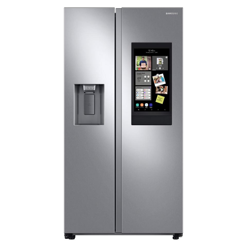 Side-by-Side Refrigerators |  Samsung 26.7 cu. ft. Family Hub Side by Side Smart Refrigerator – RS27T5561SR Stainless Steel Refrigerators Side-by-Side Refrigerators