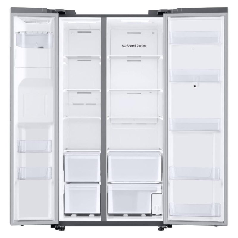 Side-by-Side Refrigerators |  Samsung 26.7 cu. ft. Family Hub Side by Side Smart Refrigerator – RS27T5561SR Stainless Steel Refrigerators Side-by-Side Refrigerators