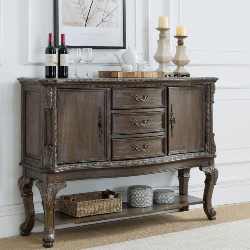 Sideboards & Buffets |  Alexandria Antique Sideboard Brown Dining Room Furniture Brown