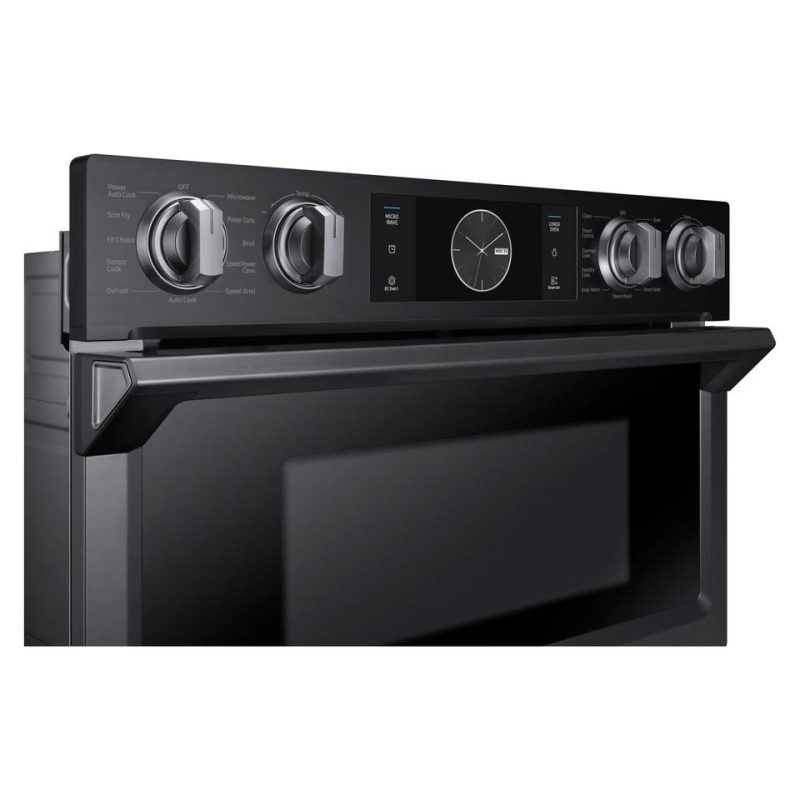 Single Ovens |  Samsung 30” Microwave Combination Wall Oven – NQ70M7770DG Black Microwaves Black