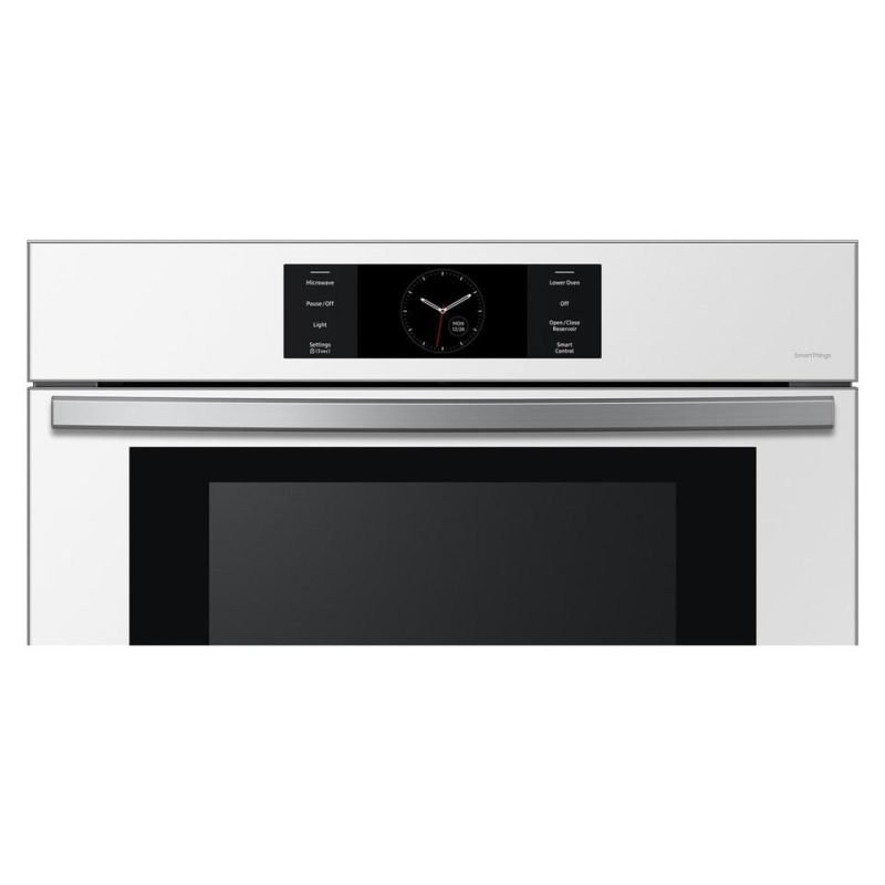 Single Ovens |  Samsung Bespoke 30” Microwave Combination Wall Oven with Flex Duo™ – NQ70CB700D12 White Single Ovens Single Ovens