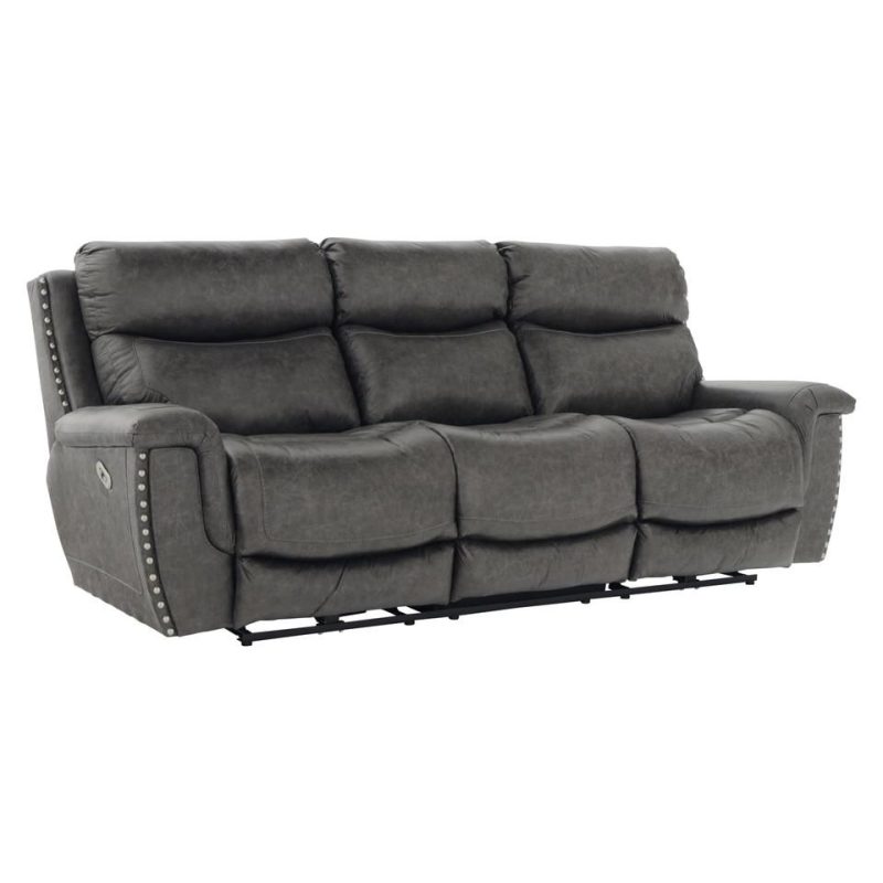 Sofas & Sleepers |  Brentwood Power Reclining Sofa Gray Living Room Furniture Gray