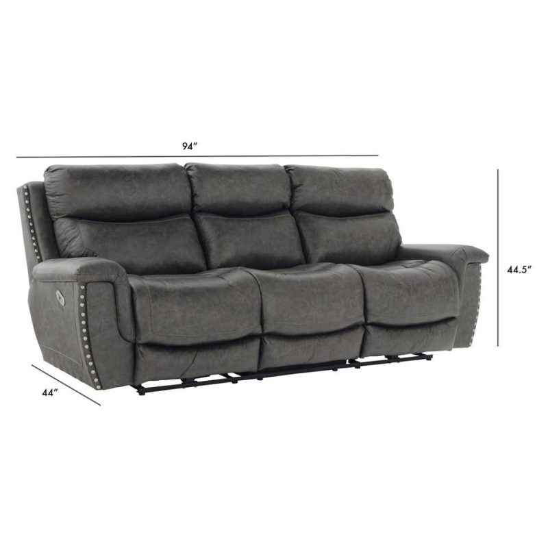 Sofas & Sleepers |  Brentwood Power Reclining Sofa Gray Living Room Furniture Gray