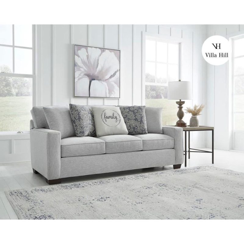 Sofas & Sleepers |  Crestview Granite Track Arm Sofa Gray Living Room Furniture Gray