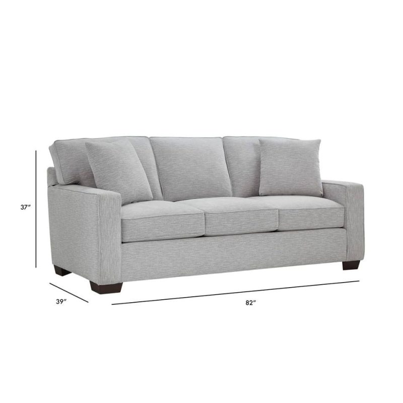 Sofas & Sleepers |  Crestview Granite Track Arm Sofa Gray Living Room Furniture Gray