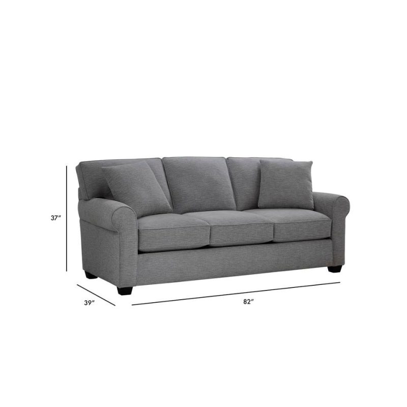 Sofas & Sleepers |  Crestview Rolled Arm Graphite Sofa Gray Living Room Furniture Gray