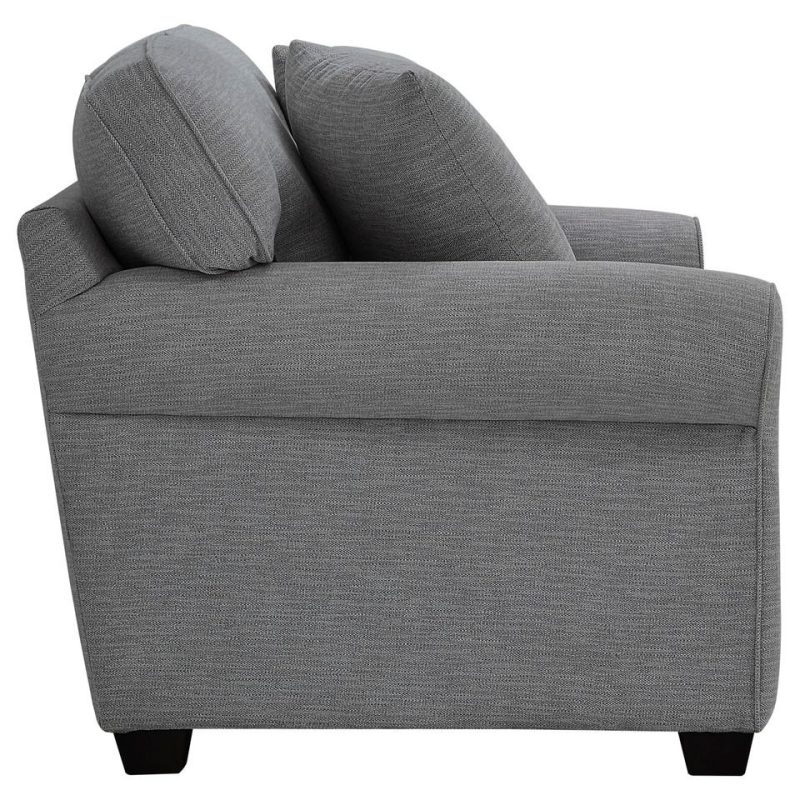 Sofas & Sleepers |  Crestview Rolled Arm Graphite Sofa Gray Living Room Furniture Gray