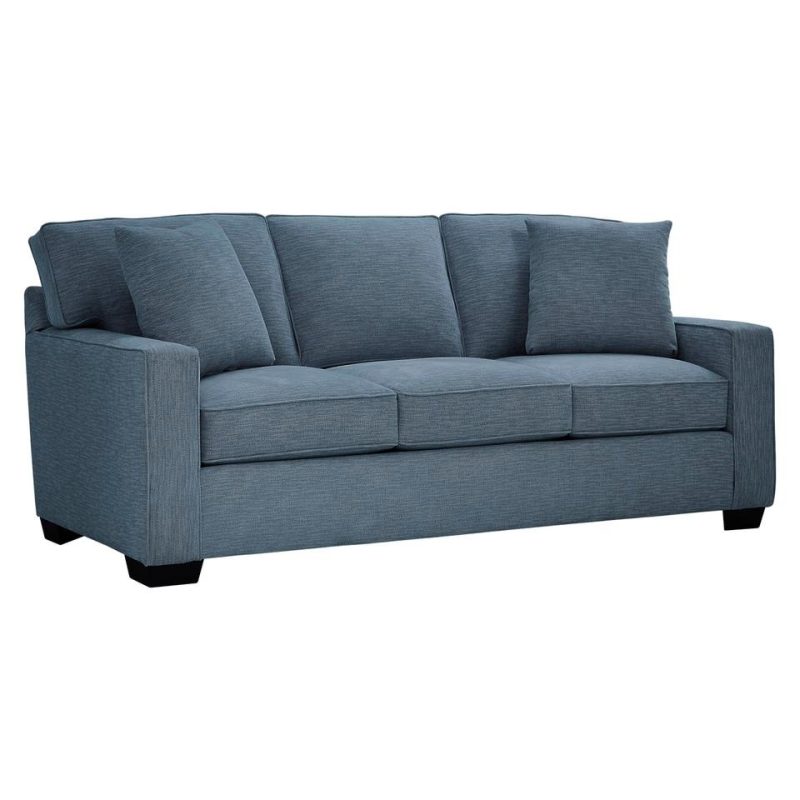 Sofas & Sleepers |  Crestview Track Arm Blue Sofa Blue Living Room Furniture Blue