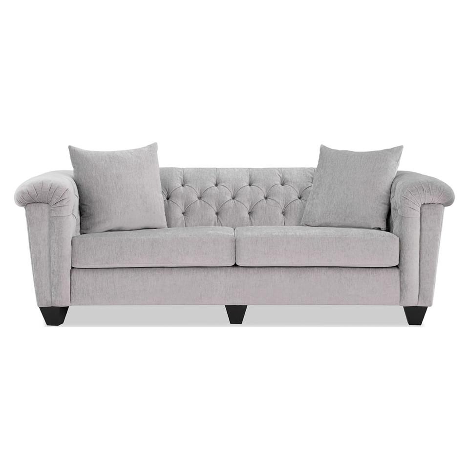 Sofas & Sleepers |  Hampton Silver Sofa Gray Living Room Furniture Gray