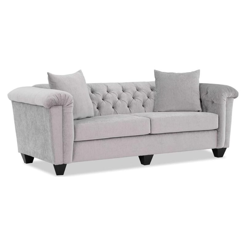 Sofas & Sleepers |  Hampton Silver Sofa Gray Living Room Furniture Gray