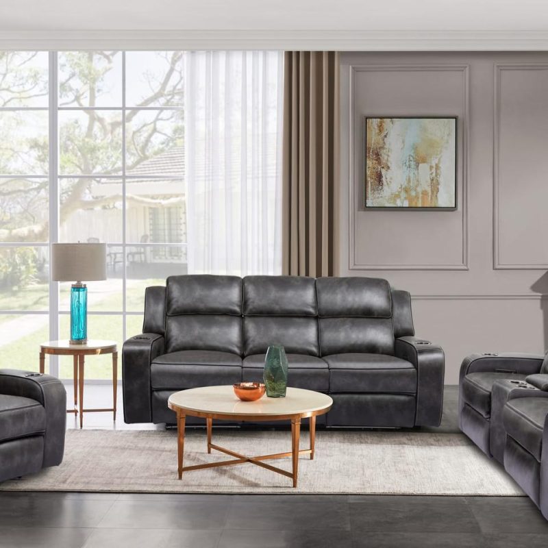 Sofas & Sleepers |  Hanson P2 Reclining Sofa Gray Living Room Furniture Gray