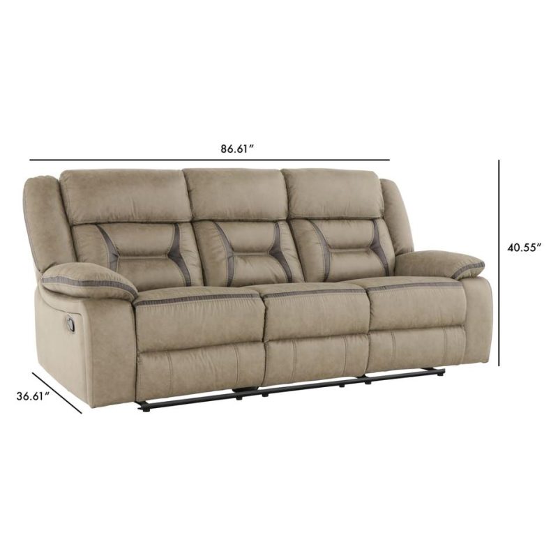 Sofas & Sleepers |  Maxwell Reclining Sofa Cream Living Room Furniture Cream