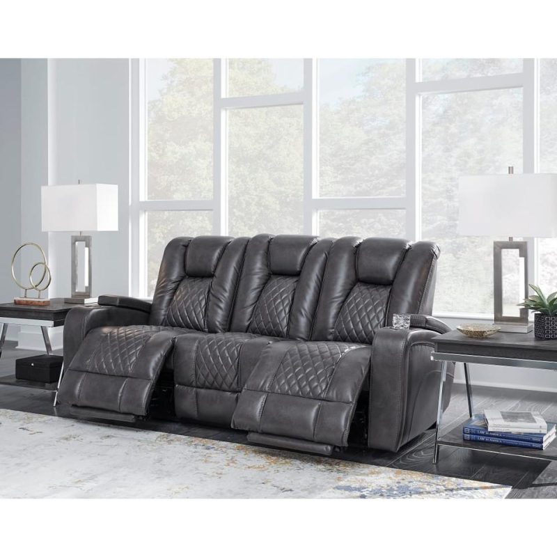 Sofas & Sleepers |  Onyx Dual Reclining Sofa Black Living Room Furniture Black