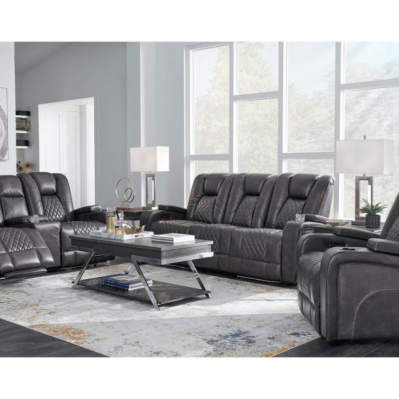 Sofas & Sleepers |  Onyx Power Reclining Sofa Black Living Room Furniture Black