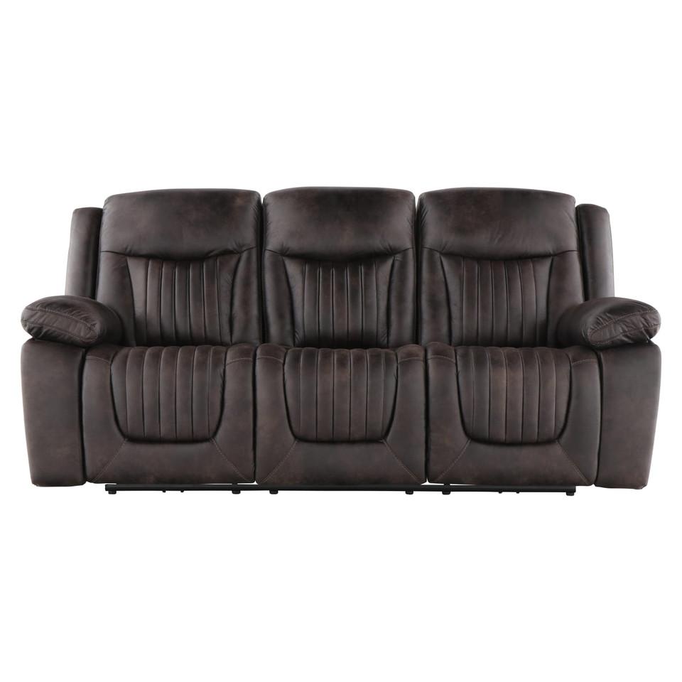 Sofas & Sleepers |  Optima P2 Motion Power Headrest Reclining Sofa ”I Table” Brown Living Room Furniture Brown