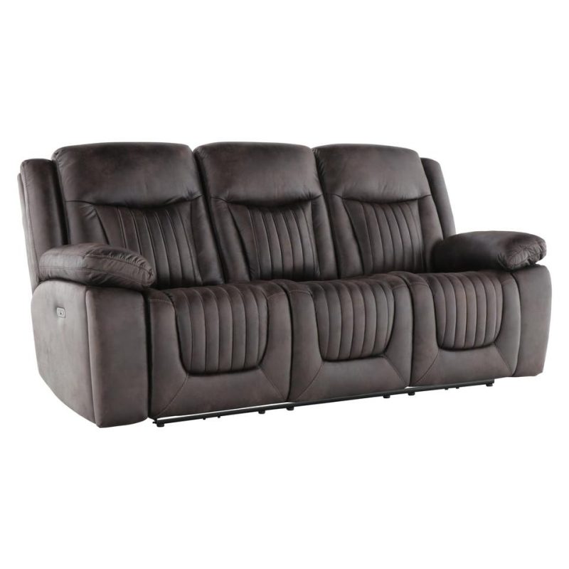 Sofas & Sleepers |  Optima P2 Motion Power Headrest Reclining Sofa ”I Table” Brown Living Room Furniture Brown