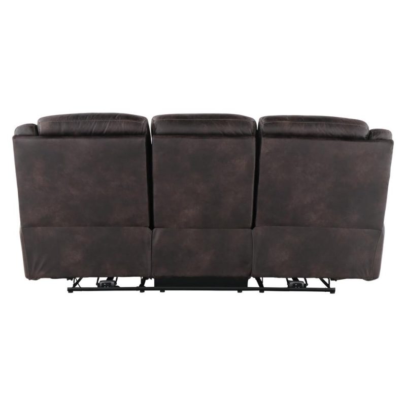 Sofas & Sleepers |  Optima P2 Motion Power Headrest Reclining Sofa ”I Table” Brown Living Room Furniture Brown