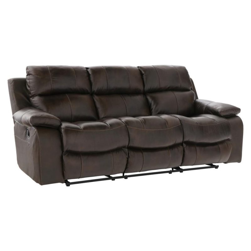 Sofas & Sleepers |  Palmetto Cocoa Leather Recliner Sofa Brown Living Room Furniture Brown