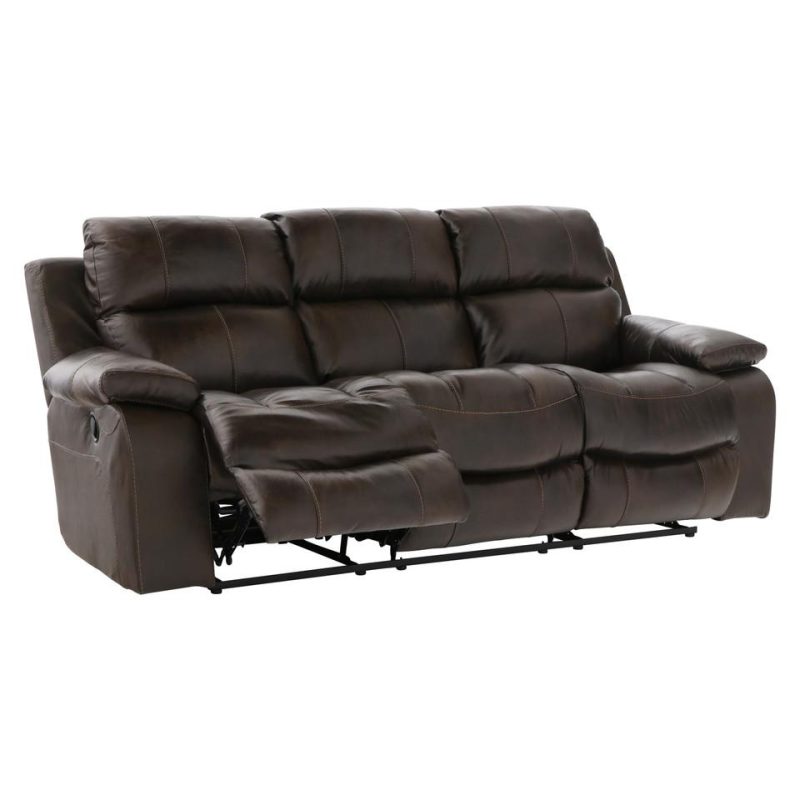 Sofas & Sleepers |  Palmetto Cocoa Leather Recliner Sofa Brown Living Room Furniture Brown