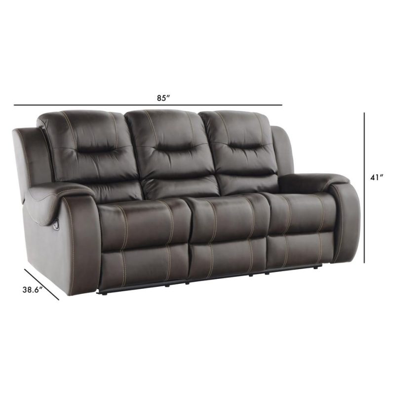 Sofas & Sleepers |  Titan Elite Reclining Sofa – Chocolate Living Room Furniture Sofas & Sleepers