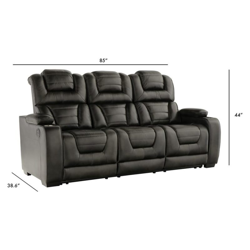 Sofas & Sleepers |  Titanium Elite Charcoal Sofa Gray Living Room Furniture Gray